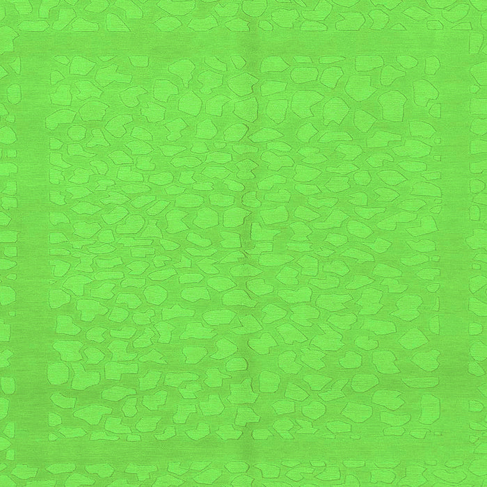 Square Machine Washable Abstract Green Modern Area Rugs, wshabs1862grn