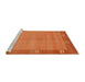 Sideview of Machine Washable Abstract Orange Red Rug, wshabs1863