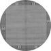 Round Machine Washable Abstract Gray Modern Rug, wshabs1863gry