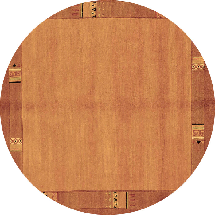 Round Machine Washable Abstract Brown Modern Rug, wshabs1863brn