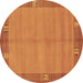 Round Machine Washable Abstract Brown Modern Rug, wshabs1863brn