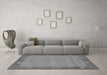 Machine Washable Abstract Gray Modern Rug in a Living Room,, wshabs1863gry