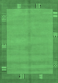 Abstract Emerald Green Modern Rug, abs1863emgrn