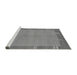 Sideview of Machine Washable Abstract Gray Modern Rug, wshabs1863gry