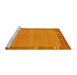 Sideview of Machine Washable Abstract Yellow Modern Rug, wshabs1863yw