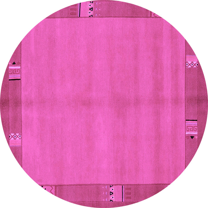Round Abstract Purple Modern Rug, abs1863pur