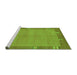 Sideview of Machine Washable Abstract Green Modern Area Rugs, wshabs1863grn