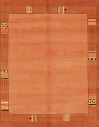 Machine Washable Abstract Orange Red Rug, wshabs1863