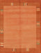 Machine Washable Abstract Orange Red Rug, wshabs1863