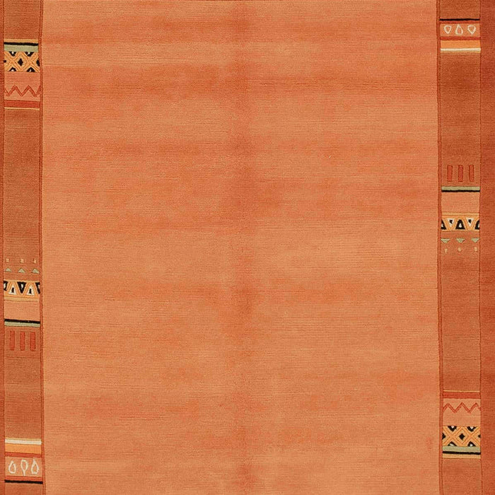 Machine Washable Abstract Orange Red Rug, wshabs1863