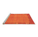 Sideview of Machine Washable Abstract Orange Modern Area Rugs, wshabs1863org