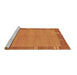 Sideview of Machine Washable Abstract Brown Modern Rug, wshabs1863brn