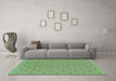 Machine Washable Abstract Turquoise Modern Area Rugs in a Living Room,, wshabs1864turq