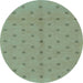 Round Abstract Light Blue Modern Rug, abs1864lblu