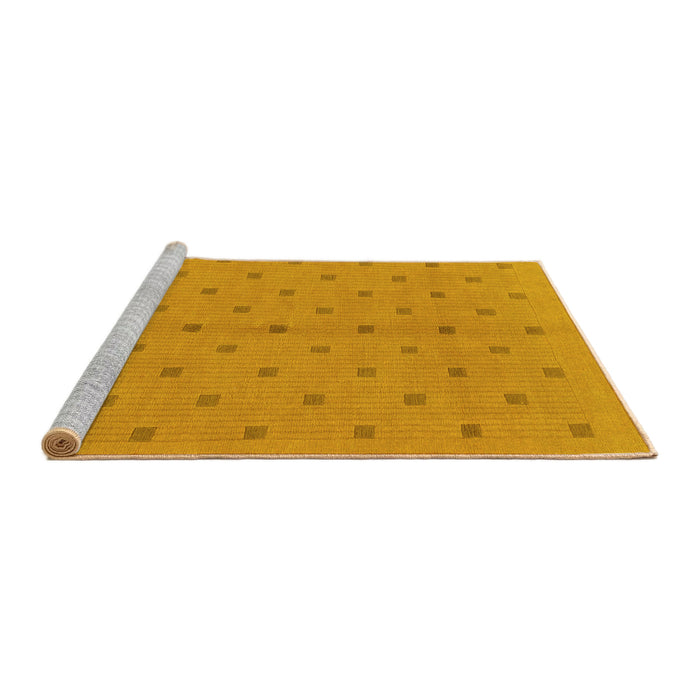 Sideview of Machine Washable Abstract Yellow Modern Rug, wshabs1864yw