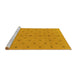 Sideview of Machine Washable Abstract Yellow Modern Rug, wshabs1864yw