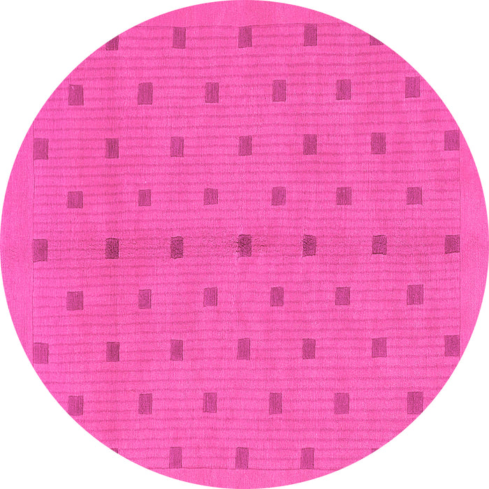 Round Abstract Pink Modern Rug, abs1864pnk