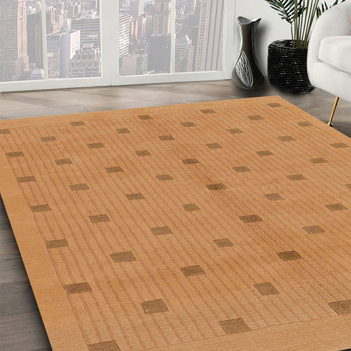 Machine Washable Abstract Orange Rug in a Family Room, wshabs1864