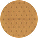 Round Abstract Brown Modern Rug, abs1864brn