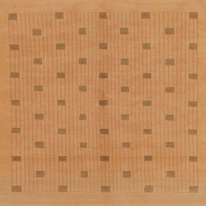 Square Machine Washable Abstract Orange Rug, wshabs1864