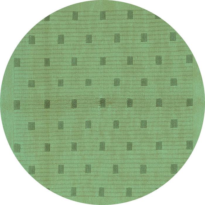 Round Abstract Turquoise Modern Rug, abs1864turq