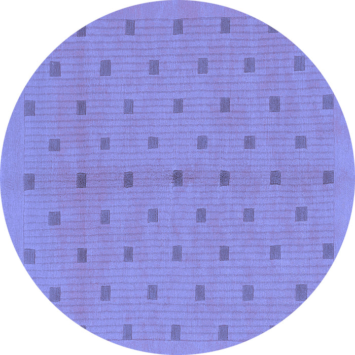 Round Abstract Blue Modern Rug, abs1864blu