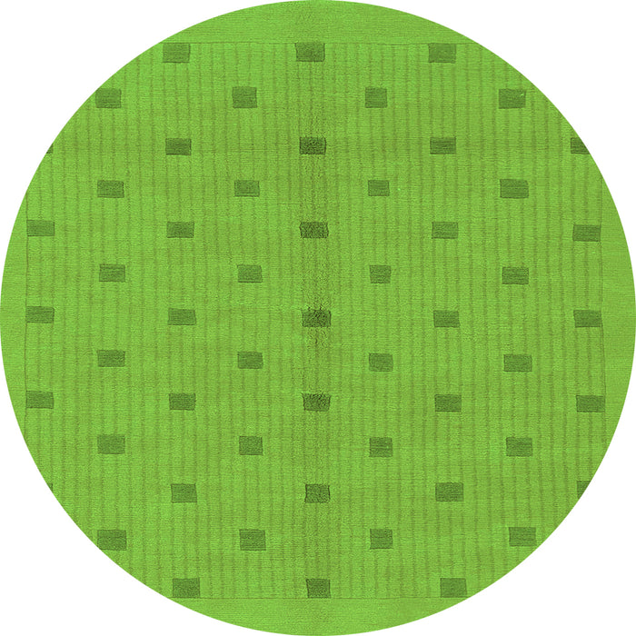 Round Abstract Green Modern Rug, abs1864grn
