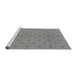 Sideview of Machine Washable Abstract Gray Modern Rug, wshabs1864gry