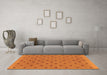 Machine Washable Abstract Orange Modern Area Rugs in a Living Room, wshabs1865org