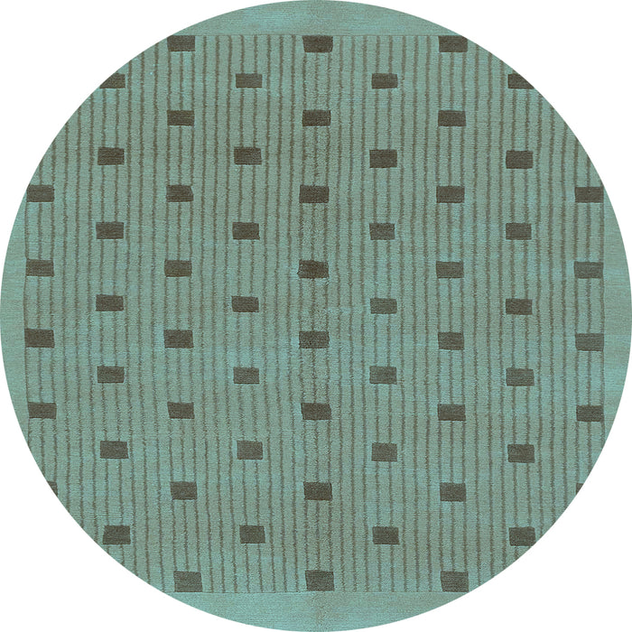Round Machine Washable Abstract Light Blue Modern Rug, wshabs1865lblu