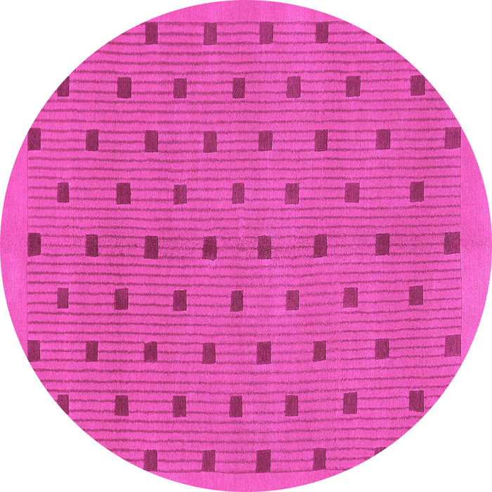 Round Machine Washable Abstract Pink Modern Rug, wshabs1865pnk