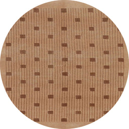 Round Abstract Red Modern Rug, abs1865
