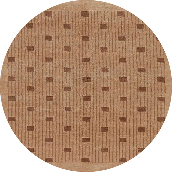 Round Abstract Red Modern Rug, abs1865