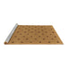 Sideview of Machine Washable Abstract Brown Modern Rug, wshabs1865brn