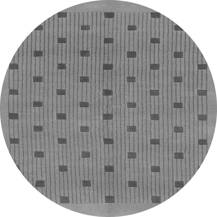 Round Machine Washable Abstract Gray Modern Rug, wshabs1865gry