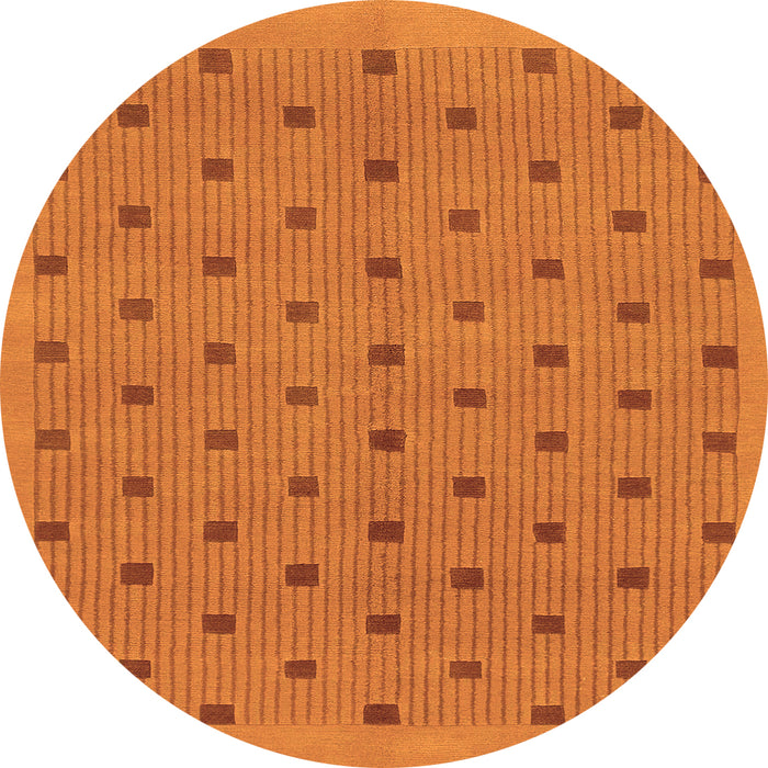 Round Abstract Orange Modern Rug, abs1865org
