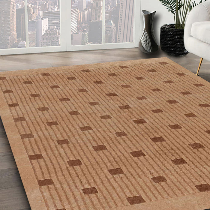 Abstract Red Modern Rug in Family Room, abs1865