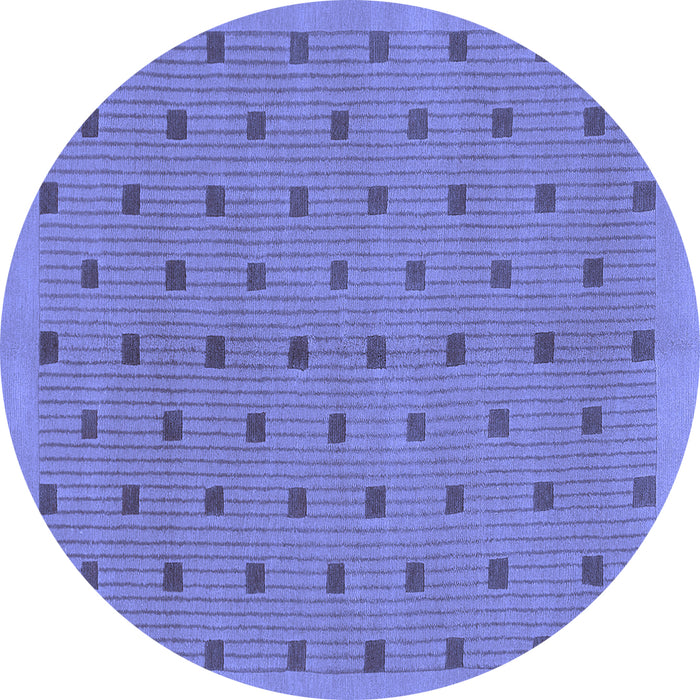 Round Machine Washable Abstract Blue Modern Rug, wshabs1865blu