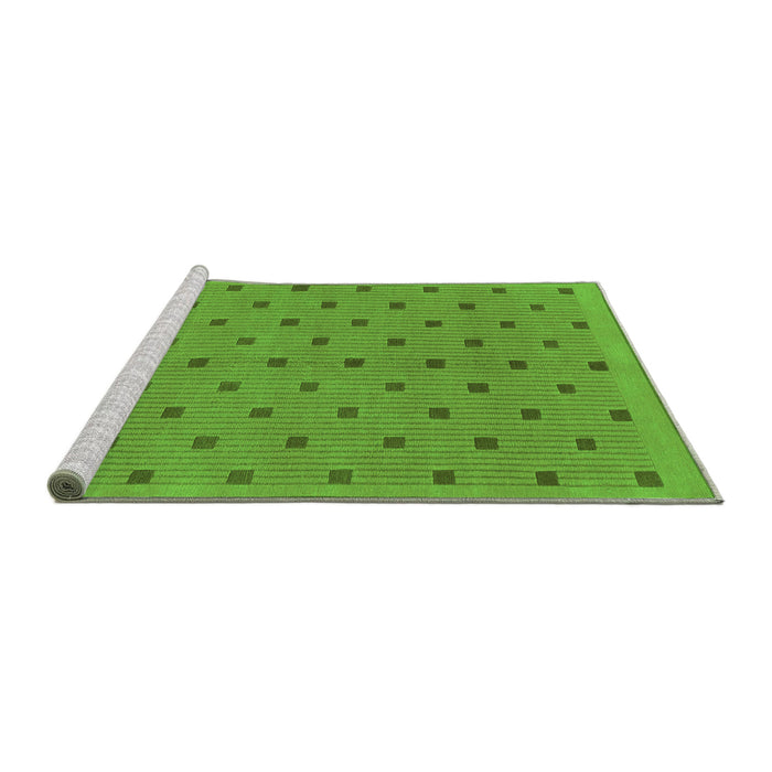 Sideview of Machine Washable Abstract Green Modern Area Rugs, wshabs1865grn