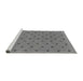 Sideview of Machine Washable Abstract Gray Modern Rug, wshabs1865gry