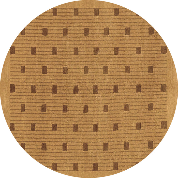 Round Abstract Brown Modern Rug, abs1865brn