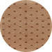 Round Machine Washable Abstract Red Rug, wshabs1865