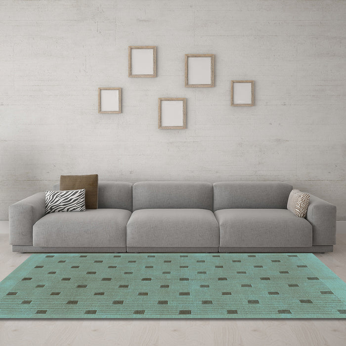 Machine Washable Abstract Light Blue Modern Rug in a Living Room, wshabs1865lblu