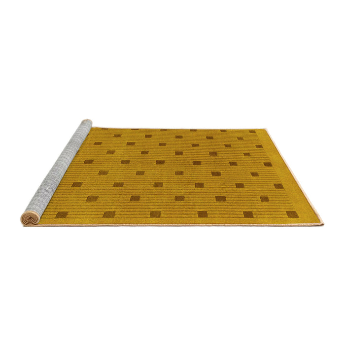 Sideview of Machine Washable Abstract Yellow Modern Rug, wshabs1865yw