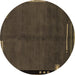 Round Abstract Brown Modern Rug, abs1866brn