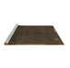 Sideview of Machine Washable Abstract Brown Modern Rug, wshabs1866brn