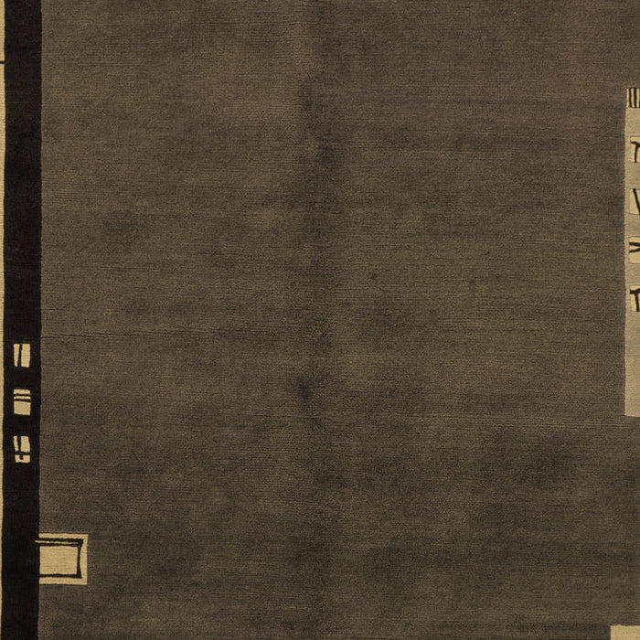 Abstract Brown Modern Rug, abs1866brn