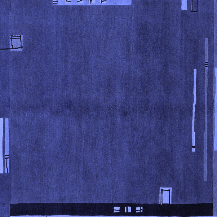 Square Abstract Blue Modern Rug, abs1866blu