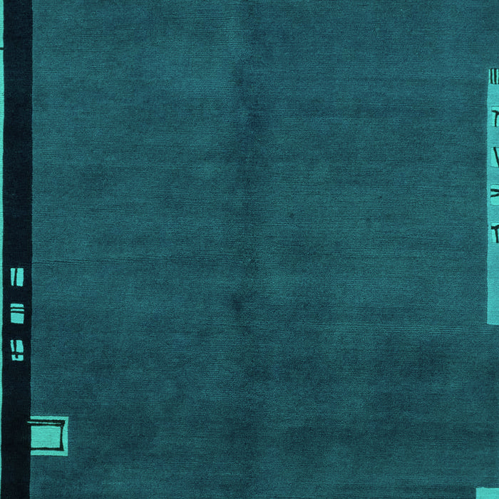 Machine Washable Abstract Turquoise Modern Area Rugs, wshabs1866turq