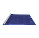 Sideview of Machine Washable Abstract Blue Modern Rug, wshabs1866blu